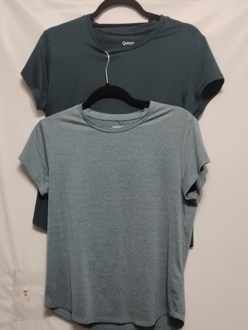 Quince Layering Short-Sleeve Tee Duo - Teal & Slate (2) Bundle